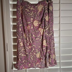 Knox Rose Purple and Cream Floral Skirt